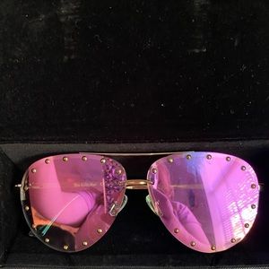 Prive Revaux The Sixth Man Aviator Womens Sunglasses Rose Gold Pink